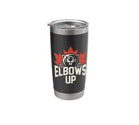 Elbows Up Canada Maple Leaf Beaver Canadian Pride Vintage Stainless Steel Insulated Tumbler