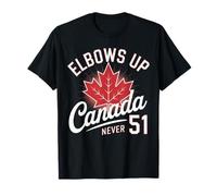 Elbows Up Canada Never 51 Canada Flag T-Shirt