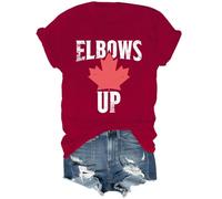 Elbows Up Canada Shirt, Elbows Up T-Shirt, True North Strong and Free Proud Canadian T-Shirt Claret