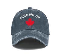 Elbows Up Canada True North Strong and Free Hat Elbows Up Caps Navy Blue