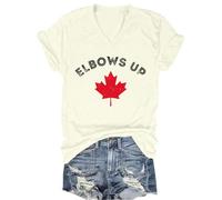 Elbows Up Canada True North Strong and Free Shirt Elbows Up V-Neck T-Shirt