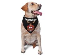 Elbows Up Canadian Moose Dog Bandanas Triangle Scarf for Cats and Dogs Adjustable Pet Neck Accessory Decorative Washable Durable