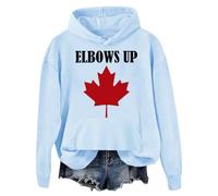Elbows Up Hoodie, Canada Hoodie, Unisex Carolina Blue