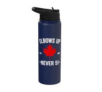 Elbows Up Never 51 Canada Est 1867 Canadian Stainless Steel Insulated Water Bottle
