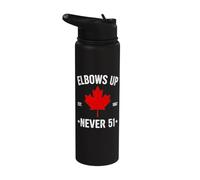Elbows Up Never 51 Canada Est 1867 Canadian Stainless Steel Insulated Water Bottle