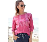 Elbsand Logo Print Long Sleeve Jersey T-Shirt Pink Marl