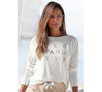 Elbsand Logo Print Long Sleeve Top White