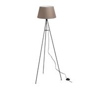 ELC Floor Lamp Elsika (Modern) in Brown Made of Textile for e.g. Living Room & Dining (1 Light Source, E27) from Standard