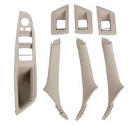 ELCEAMMDLW Handles Door for BMW 5 Series F10 F18 523 525 528 2010-2017 Left Drive RHD Beige Black Carbon Fiber Car Interior Door Handle Pull Front Rear(Lhd Oyster)