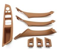 ELCEAMMDLW Handles Door for BMW 5 Series F10 F18 523 525 528 9 Colors Left Drive LHD Beige Black Carbon Fiber Car Interior Door Handle Pull 7PCS Set Front Rea Interio(Model a Champagne)