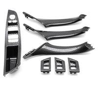 ELCEAMMDLW Handles Door for BMW 5 Series F10 F18 523 525 528 9 Colors Left Drive LHD Beige Black Carbon Fiber Car Interior Door Handle Pull 7PCS Set Front Rea Interio(Model a Carbonfiber)
