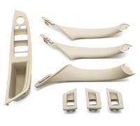 ELCEAMMDLW Handles Door for BMW 5 Series F10 F18 523 525 528 9 Colors Left Drive LHD Beige Black Carbon Fiber Car Interior Door Handle Pull 7PCS Set Front Rea Interio(Model a Oyster)