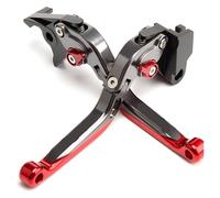 ELCEAMMDLW Motorcycle Brake Clutch Lever For Triumph 675 Street Triple R/RX 2009-2016 Modified CNC Alloy Length Adjustable Foldable Brake Clutch Lever Accessories(Red)