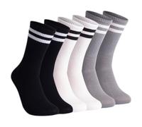 Elchee Wear 3 Pairs Bamboo Sport Socks | Premium, Organic, Breathable, Anti Sweat with Reinforced Heel & Seamless Toe | PETA Approved Vegan (UK, Numeric, 5, 8, Regular, Regular, Black & White & Grey)
