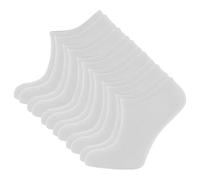 Elchee Wear Bamboo Trainer Socks | Premium, Organic No Show Socks with Reinforced Heel & Seamless Toe | PETA Approved Vegan. (White)