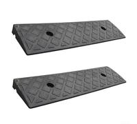 Elchuiaby 2 Pack Plastic Kerb for RAMPS Non-Slip Threshold Ramp 30mm Height Heavy Duty Car Driveway Ramp For Wheelchair Scooter Bike