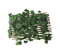 Elchuiaby Green Artificial Ivy Leaf Trellis Fence, Expandable Privacy Screen for Garden, Patio or Balcony(grape)