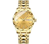 Elchuiaby Men Business Watch Date Display Luminous Quartz Movement(Gold)