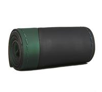 Elchuiaby Microfiber Leather Car Steering Wheel Cover DIY Stitch On Wrap for 38cm 15" Wheel Enhance Driving Comfort Easy Install(Dark Green)