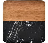 Elchuiaby Natural Wood Marble Coaster Round Style Non-Slip(B)