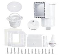 Elchuiaby Replacement Above Ground Pool Skimmer Set Compatible with SP1091LX, All-in-One Kit with Faceplate and Weir for Effective for SURFACE Cleaning