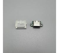 Elchuiaby Replacement for Type C Charge Port for SP and for nds Console - Sturdy Metal Adapter with Protective Cap - White(Fluorescent Cap)