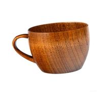 Elchuiaby Retro Wooden Beer Mug 250ml with Sturdy Handle