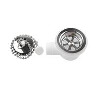 Elchuiaby RV Sink Drain Fitting Right Angle Connector 7.6cm Stainless Steel White Drainage System Water Outlet Pipe Installation Kit for Caravan Boat