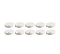 Elchuiaby Toilet Seat Hinge Cover Plastic Decorative Screw Cap Anti-Rust Waterproof for Bathroom White 10 Pack (65mm)