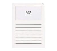 ELCO Ordo Classico 220x310mm 120 GSM Paper Folder with Printing and 180x100 mm Window (Box of 100) - White