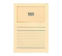 ELCO Ordo Classico, Organizer Folder with Window, 220 x 310 mm, 120 g/m², FSC Mix, Light Chamois, Pack á 100 folders