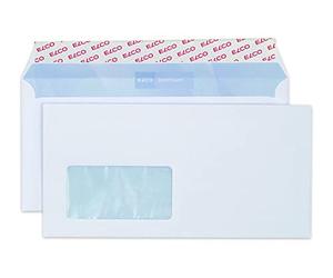 ELCO Premium C5/6 DL Envelopes with Left Window - 100 g/m² FSC-Certified Self-Adhesive Envelopes for Business Letters and Invoices, 229 x 114 mm, White, Box of 500