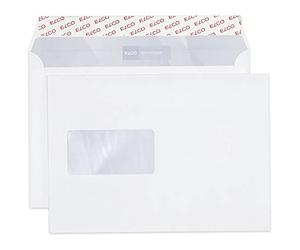 ELCO Premium C5 Envelopes with Left Window - 80 g/m² FSC-Certified Self-Adhesive Envelopes for A5 Documents and Invoices, 162 x 229 mm, White, Box of 500