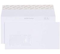 ELCO Prestige C5/6 DL Envelopes with Left Window - 120 g/m² FSC-Certified Self-Adhesive Envelopes for Premium Business Letters and Invoices, 229 x 114 mm, White, Box of 250