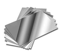 ELCOHO 12 Pack Mirrors Plastic Mirror Decor Flexible Mirror Sheets Self Adhesive Mirror Tiles Silver Mirror Board Card for Educational or Home Decor