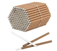 Elcoho 120 Sets of Outdoors Mason Bee Nesting Tube Refill Kit Includes 120 Pieces 6-Inch Replacement Tubes & 120 Pieces Refill Tubes, Bee Nest House Hotels Tubes Bee Paper Inserts Cardboard Nest Tubes