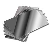 ELCOHO 6 Pack Mirrors Plastic Mirror Decor Flexible Mirror Sheets Self Adhesive Mirror Tiles Silver Mirror Board Card for Educational or Home Decor