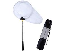 ELCOHO Telescopic Nets Stainless Steel Bug Net Outdoor Tools Fishing Net with Storage Bag Extendable from 15 Inches to 59 Inches