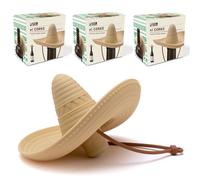 Elcorko Silicone Wine Stopper with Sombrero Design, Keeps Wine Fresh - Pack of 3