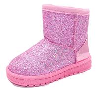 Elcssuy Girls Winter Boots Non-Slip Comfy Warm Snow Boots size 7 pink