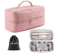 ELCUPA Hair Tools Travel Case with Black Hair Dryer Bag, Large Hair Tools Travel Carrying Case for Shark FlexStyle/SmoothStyle - Hair Air Wrap Dryer Storage Case Flat Curling Iron Travel Organizer