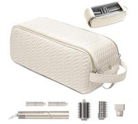 ELCUPA Large Hair Tools Travel Bag Compatible with Shark FlexStyle, Revlon & Dyson | Hair Dryer Brush Organizer, Flat Iron, Curling Iron, Makeup & Cosmetic Bag for Travel Essentials