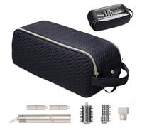 ELCUPA Large Hair Tools Travel Bag Compatible with Shark FlexStyle, Revlon & Dyson | Hair Dryer Brush Organizer, Flat Iron, Curling Iron, Makeup & Cosmetic Bag for Travel Essentials
