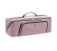 ELCUPA Large Hair Tools Travel Bag with Iron Mat - 2in1 Hair Tools Organizer for Hair Dryer Brush, Flat Irons, Straighteners, Curling Irons, Hair Bag, Makeup Bag, Cosmetic Bag for Travel Essentials,