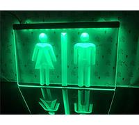 ELD 30cm*19cm Toilet Restrooms Display LED Neon Light Signs Wall Decoration Wall Lights Multi Colors Light Signs