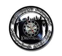 ELD 30cm 2021 Limited Clock Vintage Wall Clock Design The Lord Of Rings Theme Vinyl Record Clocks Hanging Watch Home Decor Silent 12 Inch Music Art Record Wall Clocks