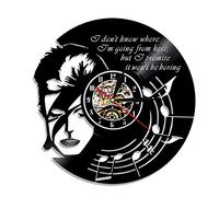 ELD 30cm David Bowie Vinyl Wall Clock Music Bands and Musicians Themed Retro Decor Wall Clock Decorate Home Fashion Modern Slient Music Art Record Wall Clocks