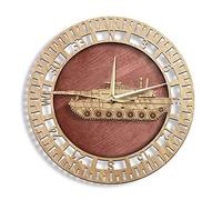 ELD 414 Tank Battalion Marine Corps Wooden Wall Clock Army Vehicles Silent Watch Panzerbattalion 414 Tankbataljon Military Gift size 30cm
