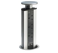 Eld Powerport 3 X 13A Pop Up Sockets With Twin Usb Outlets
