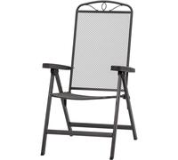 Elda Folding Chair Garden Chair Camping Chair Matte Anthracite Stretch Metal